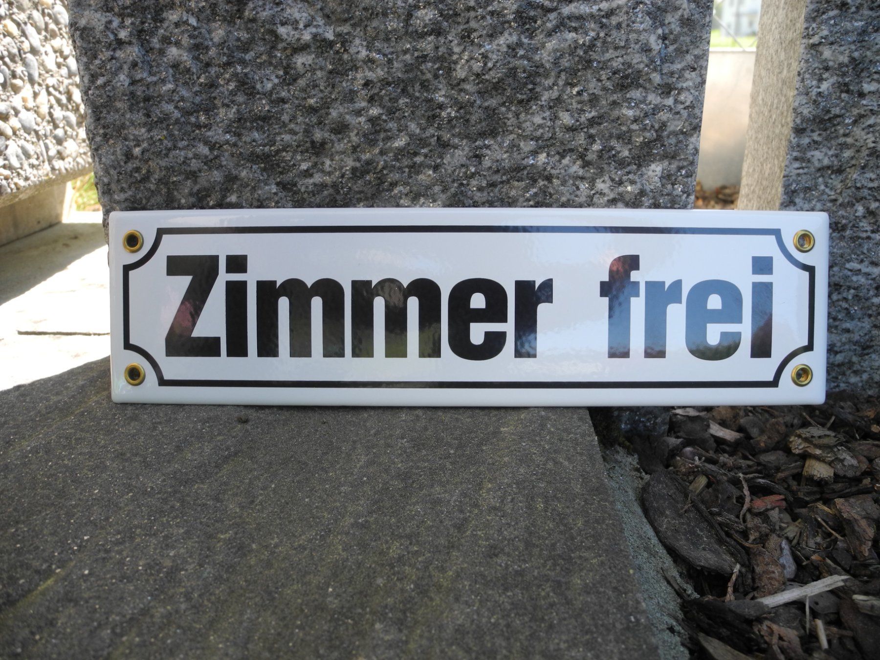Insegne: ZIMMER FREI EMAILSCHILD – Nuovo (secondo la descrizione) da Reinach AG venduto da Huckleberrysix 3