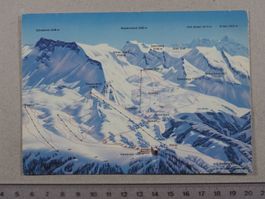 Klewenalp, 1974, Vogelschaukarte, Winter, Ski