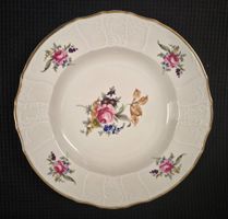 Bernadotte Porzellan Teller Böhmisch Vintage Goldrand 30cm
