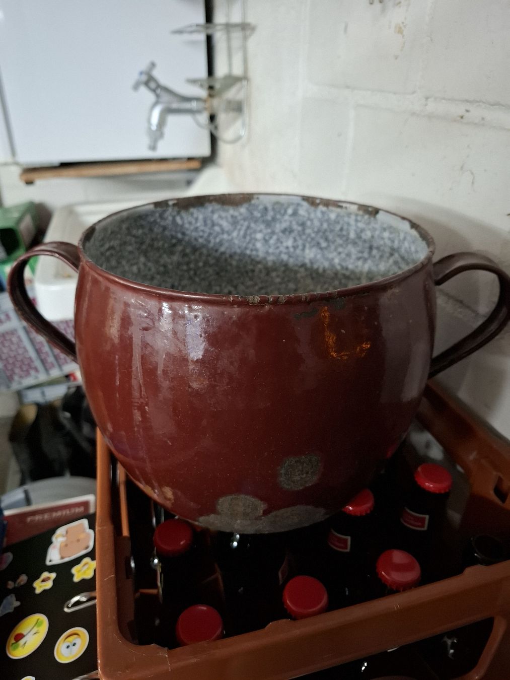 Pentole: Rustikale, alte Emaille Topf, Vintage Look! – Usato da Oberegg venduto da danni-1985 1