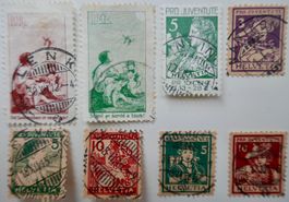 Lot PJ ab Vorläufer I/II 1912 teils top Vollstempel ab Fr. 1