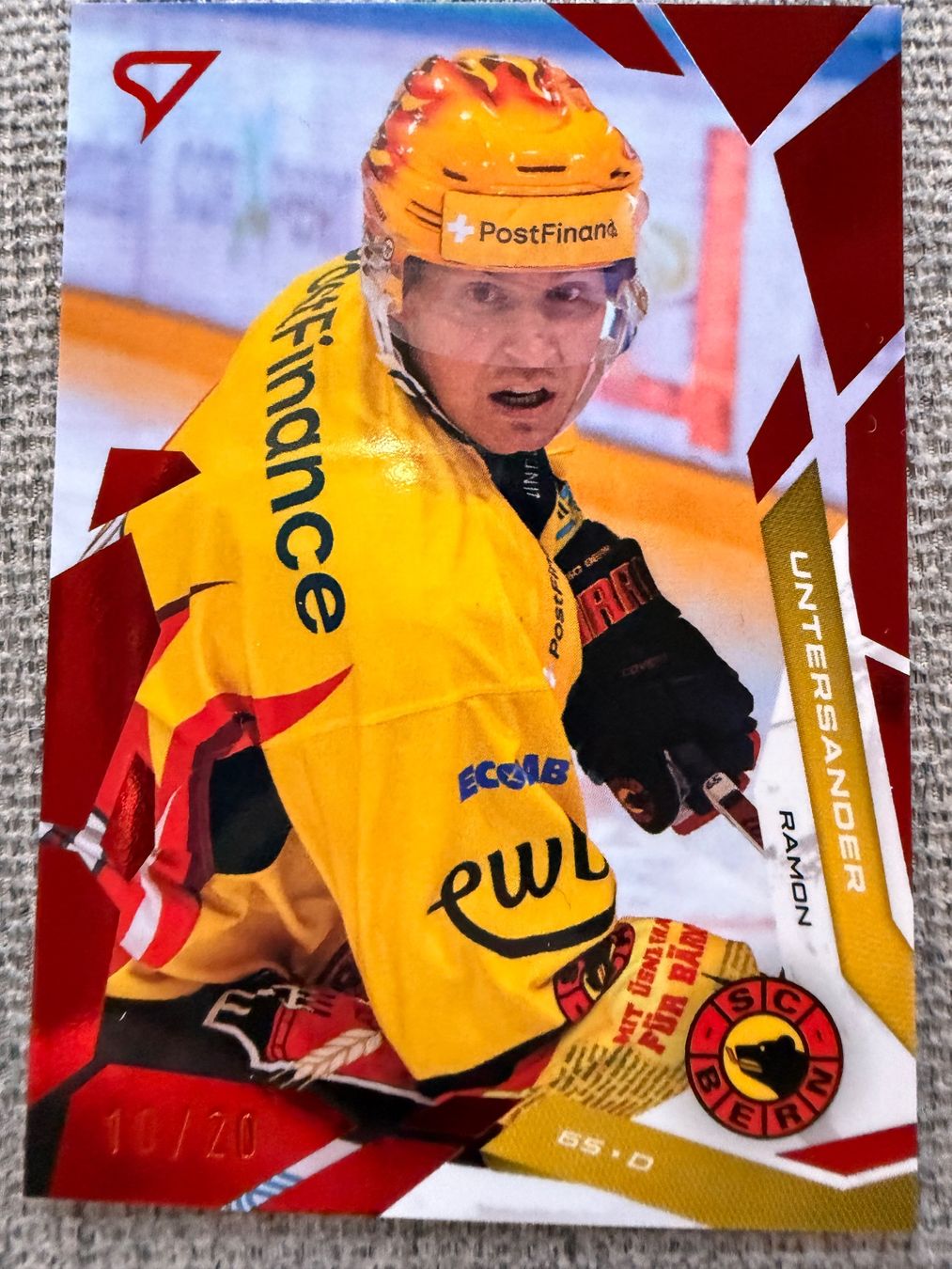 Sportzoo Sammelbilder & Trading cards: Ramon Untersander - SC Bern - red parallel - 10/20 – Neu (gemäss Beschreibung) aus Cheyres von KeK04