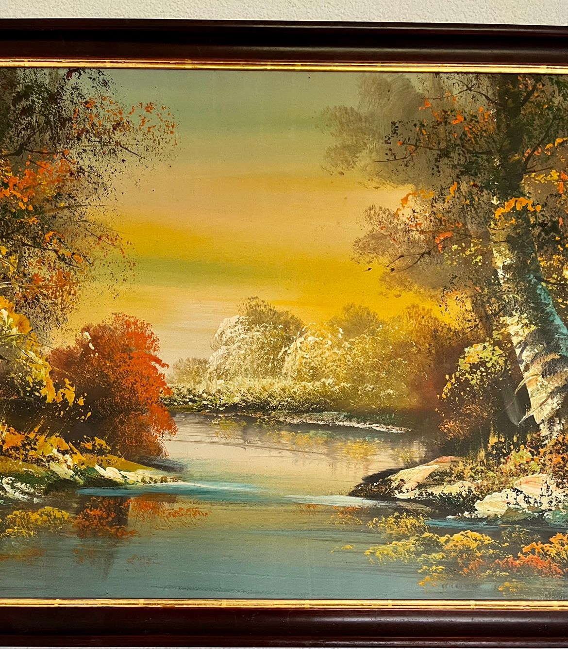 Gemälde: Schönes Ölbild «Landschaft mit Teich» – Gebraucht aus Rutschwil von joz_w5mj 2