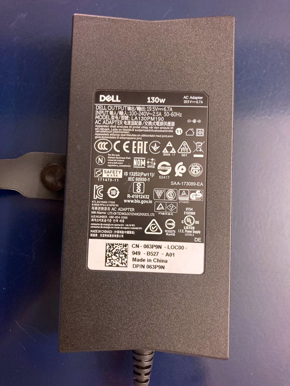 Dell Ladegerät: DELL Notebook Netzteil 130W (LA130PM190) – Gebraucht aus Künten von Arktisde