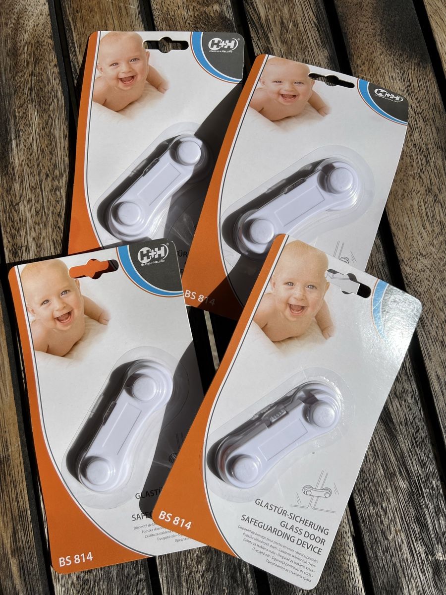 Schlösser: 4x Glastürsicherung – Neu und originalverpackt aus Glattbrugg von HUAKK