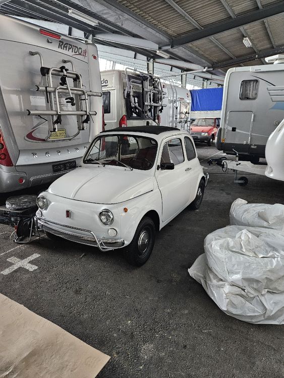 Generisches Modellauto FIAT 500 Nuova Weiss Coupé – Maßstab Ca. 1/43 Oder 1/36 – Mit öffnenden Türen & Rückzugsmotor