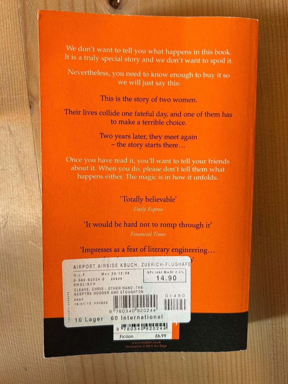Libri: Chris Cleave – The Other Hand – Usato da Igis venduto da ThalesDerErste 3