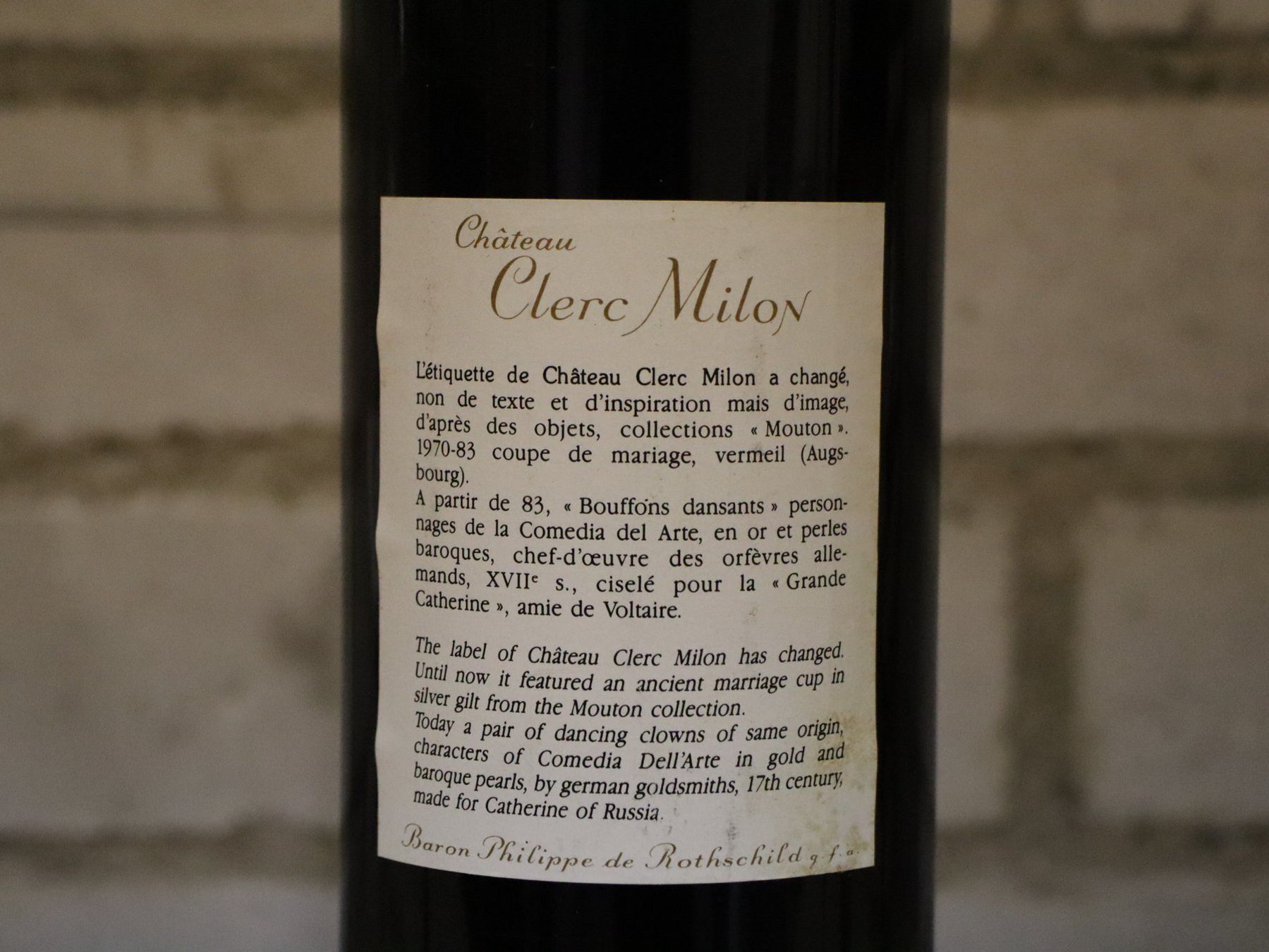 Vino: 1989 Château Clerc Milon – Nuovo (secondo la descrizione) da Münchenstein venduto da wusmarino 2