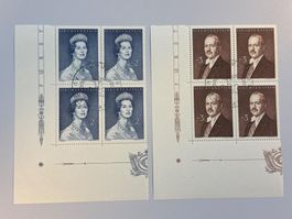 1960-1964, Fürstenpaar 4er Block, ZNr. 340-341, gestempelt