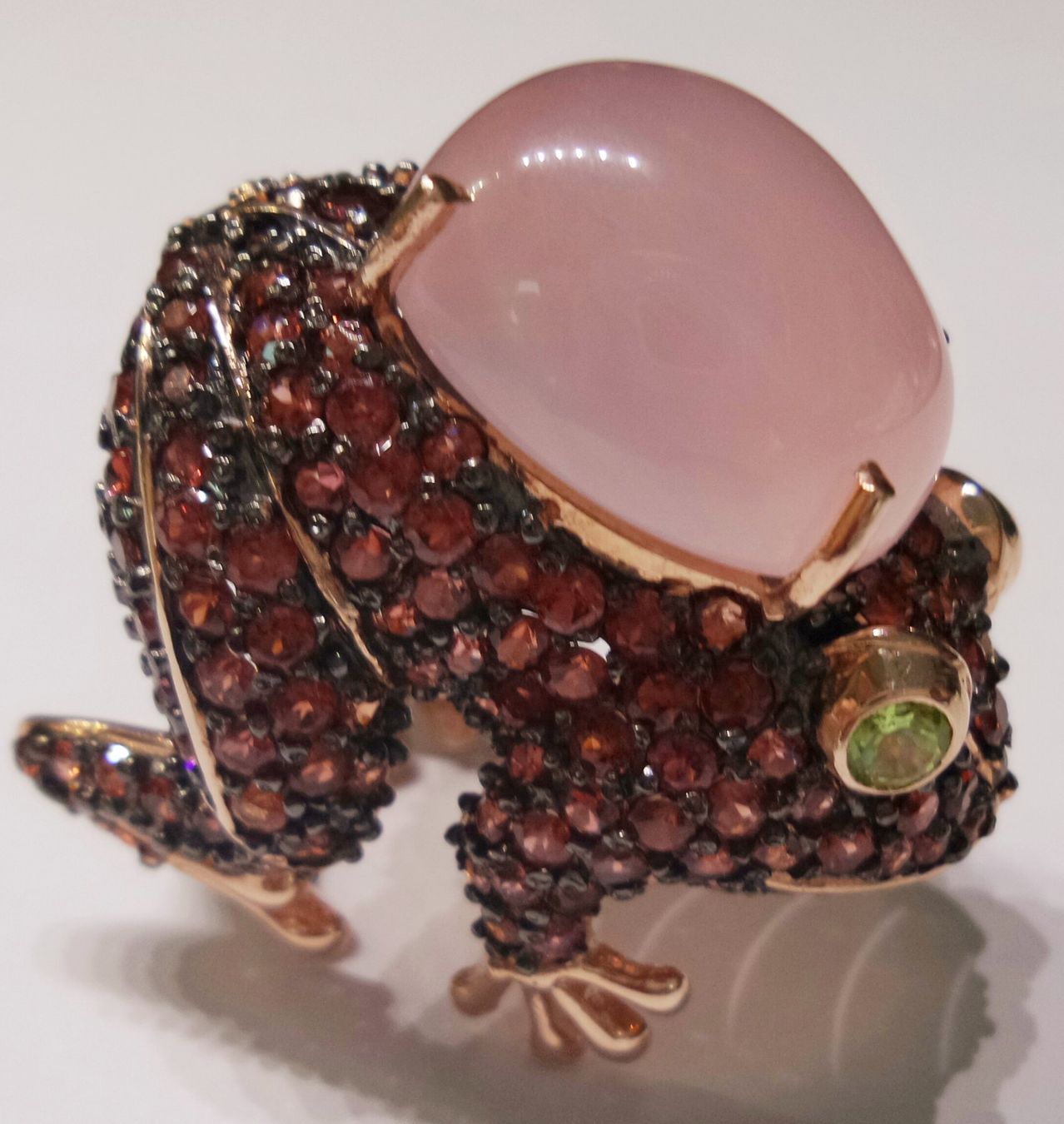 Anelli: Fingerring als Tier Granate Rosenquarz – Nuovo (secondo la descrizione) da Zürich venduto da Bieter04 8
