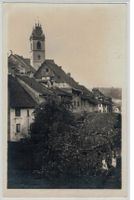 AG 8 Aarau Halde mit Kirche 1931 Stempel Kaserne Aarau