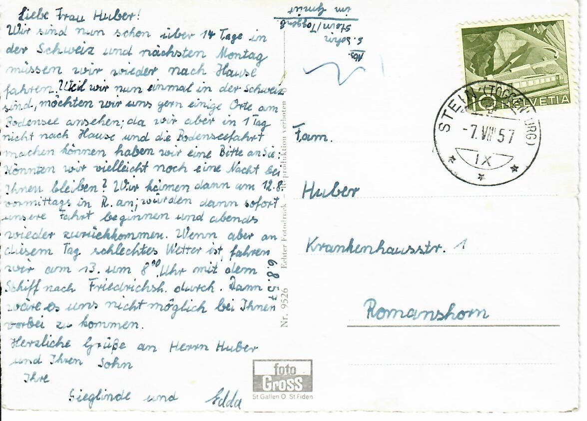 Cartoline postali: Churfirsten – Usato da Hochdorf venduto da Ziegel-16 1