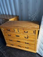 Comodino cassettiera in legno di pino, 4 cassetti