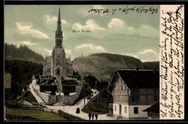 AK Lungern, Neue Kirche, 1904