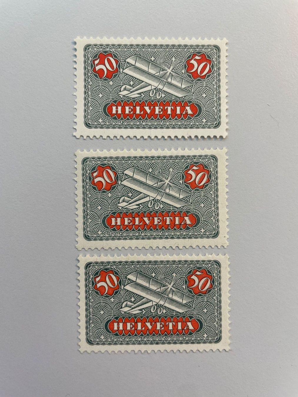 Tutti i francobolli: 1923, Flugpost, 3xZNr. 9z, postfrisch – Usato da Küssnacht am Rigi venduto da POSTOMASTER