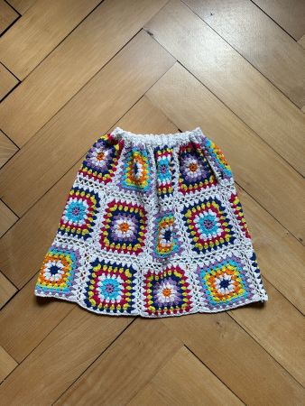 Hippie Ethno Strickrock bunt gemustert S