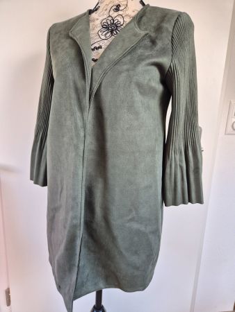 Sa'Sa Veloursleder Jacke Gr. M Khaki