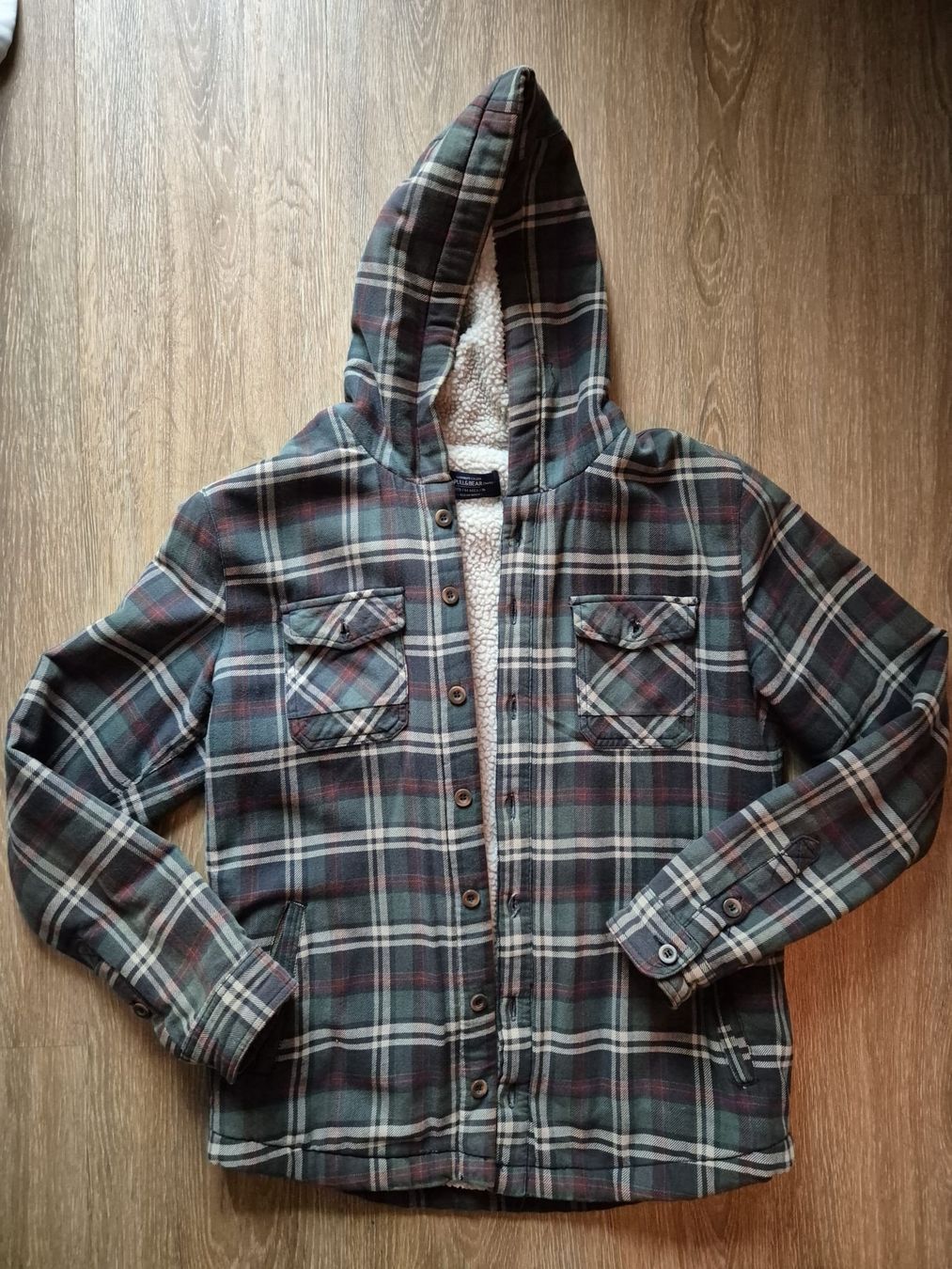 Pull&Bear Giacche: Pull&Bear Hooded Flannel Shirt Jacket - Men's M - Warm! – Usato da Zürich venduto da sha_rxc8