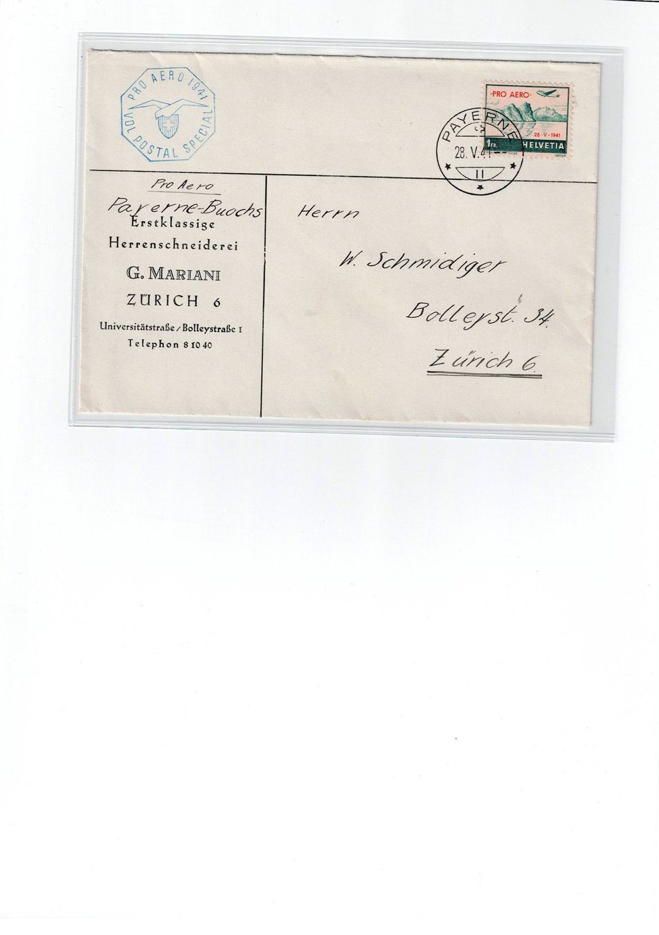 Alle Briefmarken: Schweiz, 9 Flugpostbelege 1 – Gebraucht aus Hinteregg von McCharly01 9