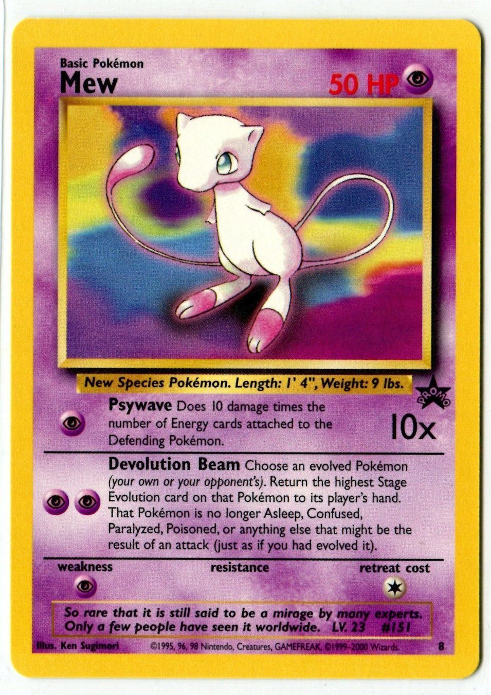 Pokémon Carte collezionabili: Mew Wizards Black Star Promo Nr. 8 Englisch – Nuovo (secondo la descrizione) da Dornach venduto da Deco89