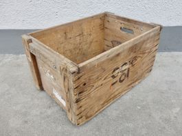 alte Holzkiste COOP Transportkiste
