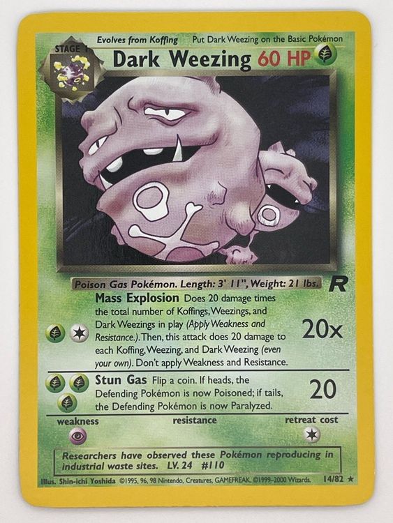 Dark Weezing (14/82) [Team Rocket 1st Edition] main image 0