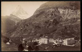 Fotografie Zermatt, Blick auf den Ort mi