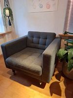 Moderner Lounge-Sessel / Clubsessel  Dunkelgrau 