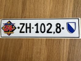 Radio 24 Zürich 102,8 – Vintage Auto-Sticker 80er Jahre