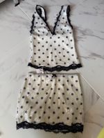 BERSHKA PAILLETTEN SPITZEN TOP ROCK SET GR XS