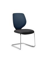 neuer Freischwinger GIROFLEX mit Netzrücken, blau/schwarz