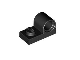 LEGO - 100x Black Plate 1x2 with Pin Hole - 11458 - NEW
