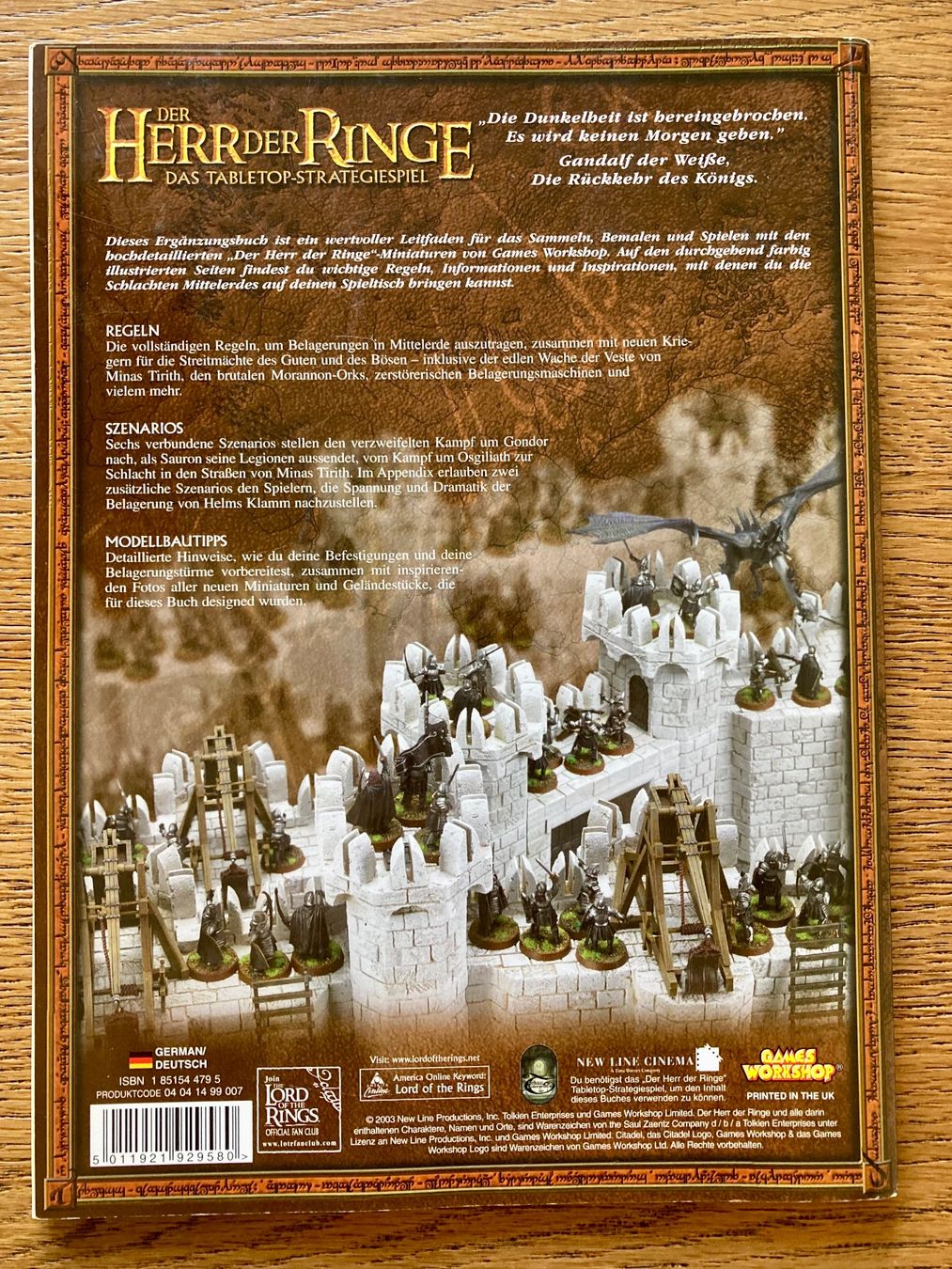 Livres spécialisés: Herr der Ringe Tabletop - Die Belagerung von Gondor – D'occasion à Basel par  1