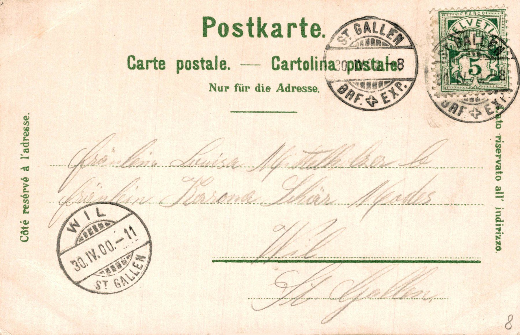 Cartoline postali: Marktthor 1485-1865. Alt St. Gallen – Usato da Bronschhofen venduto da Astore 1