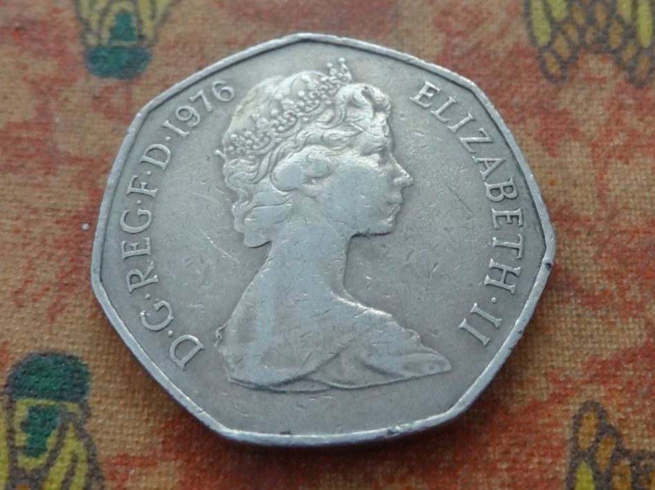 Tutti le monete: ROYAUME-UNI  50 Pence  1976 – Usato da Romanel-sur-Lausanne venduto da Swift13 1