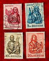Evangelisten gestempel Nr.381/ 382/ 383/ 384  