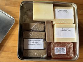 Grossmamas Konvolut Seife (Benzin, Ochsengalle, Honig)