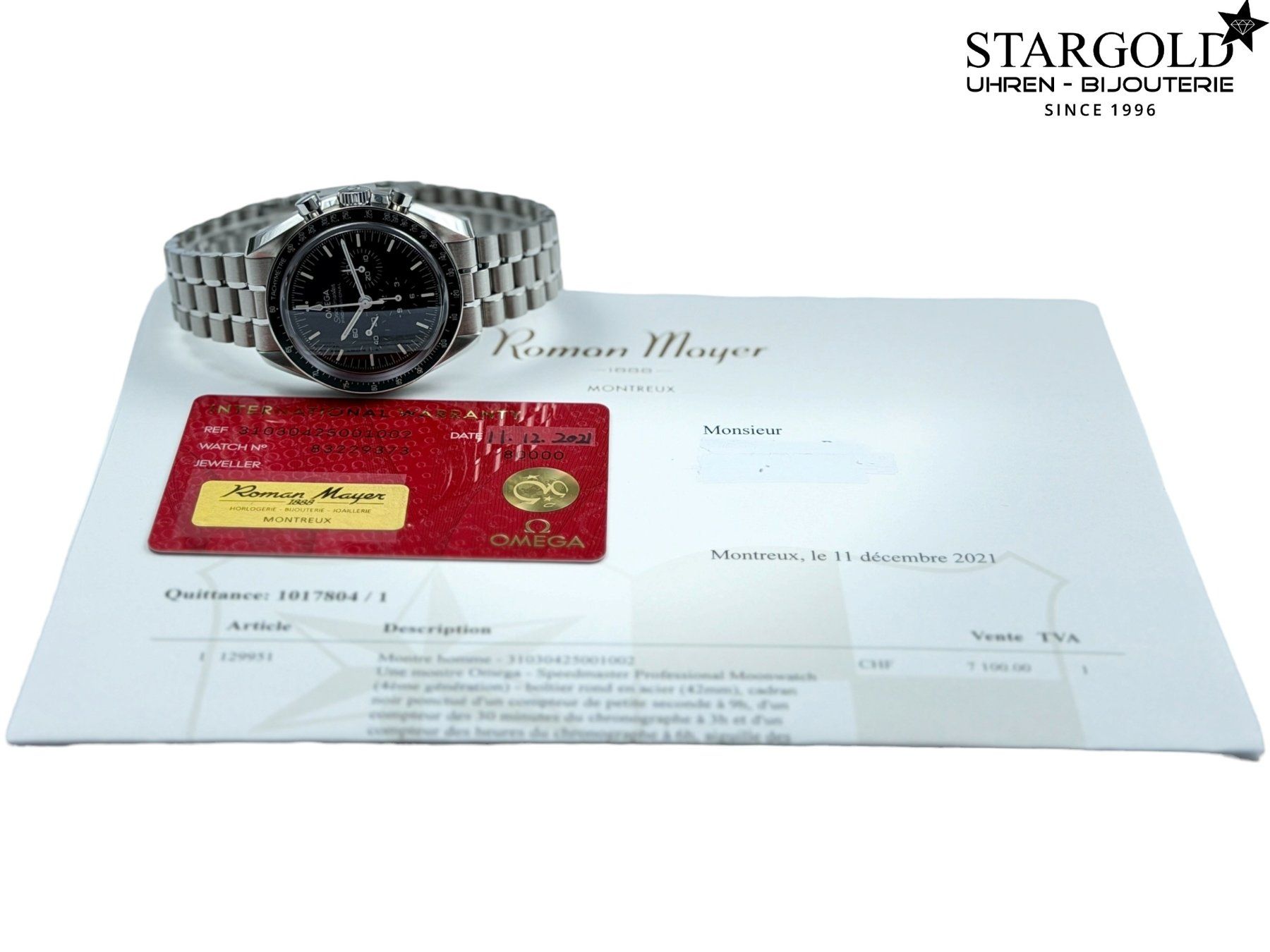 Omega Orologi: Omega Speedmaster Professional Moonwatch-310.30.42.50.01.00 – Usato da Zürich venduto da Stargold-Uhren 8