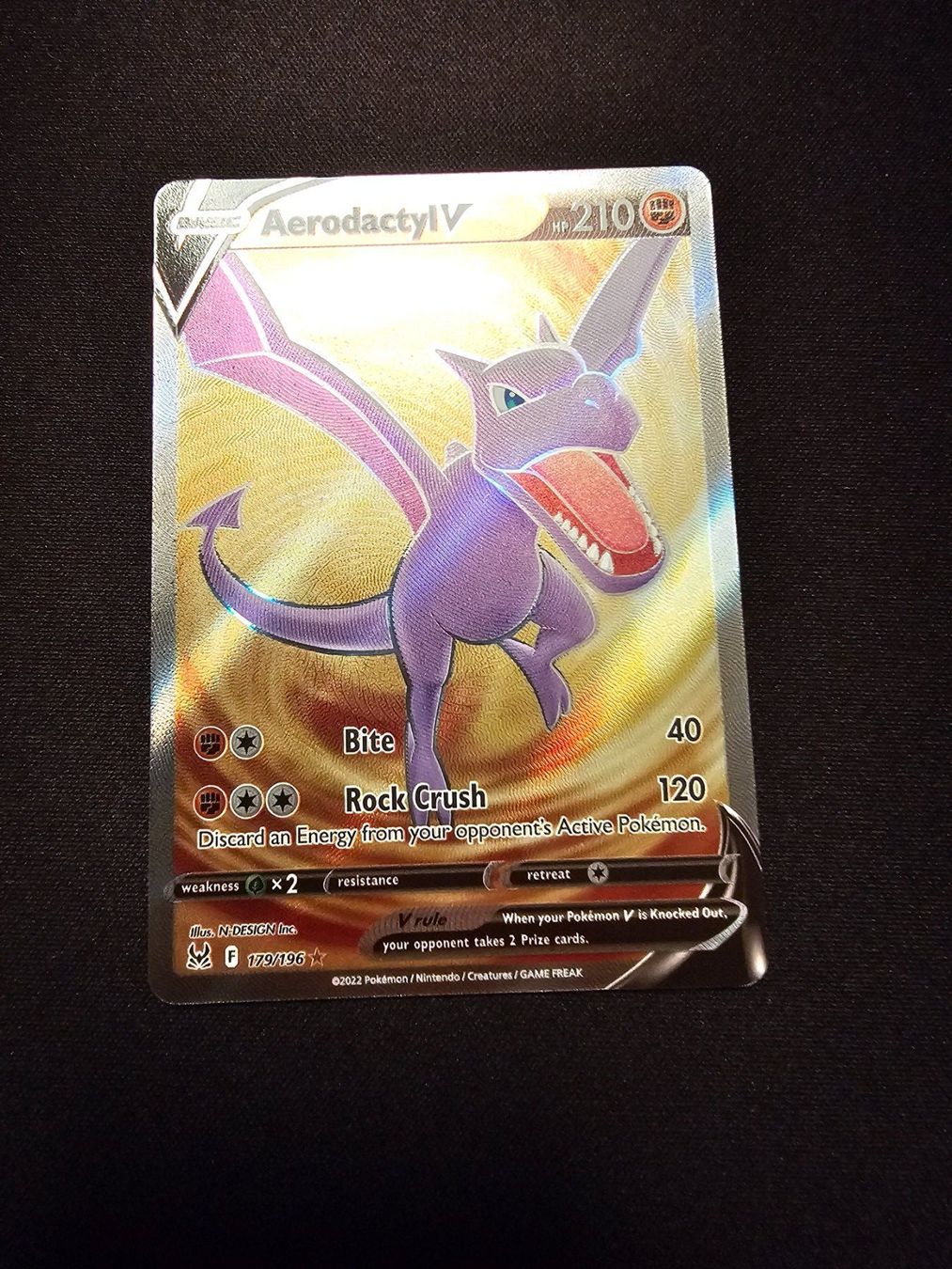 Pokémon Sammelbilder & Trading cards: Aerodactyl V EN 179/196 – Gebraucht aus Lufingen von Argannon