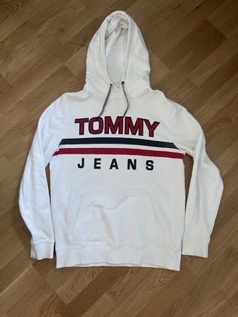 Tommy Jeans Kapuzenpullover weiss mit Logo Grösse XL
