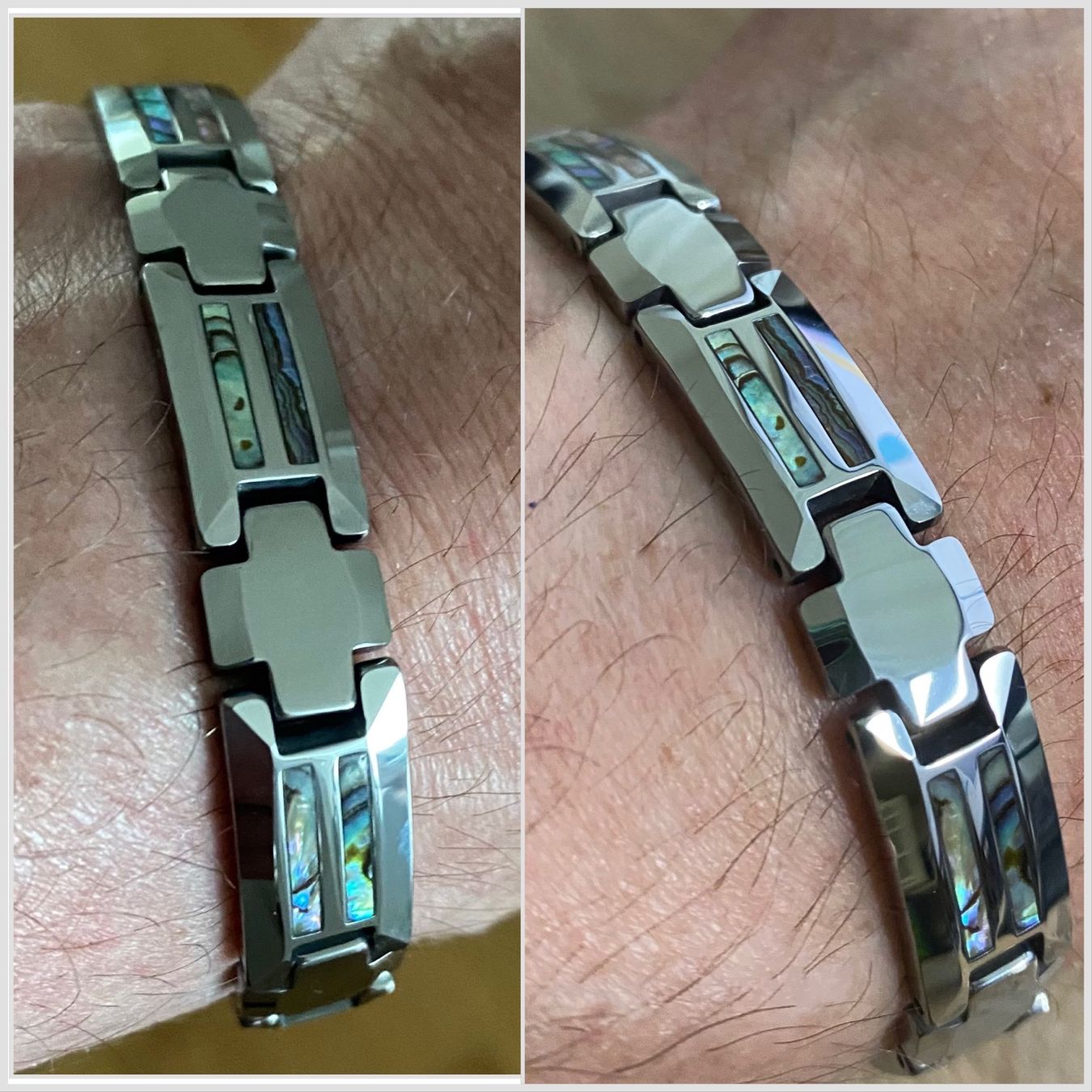 Bracciali & Braccialetti: Armband aus Wolfram mit Abalone – Nuovo e nell'imballaggio originale da Matten b. Interlaken venduto da kero71 2