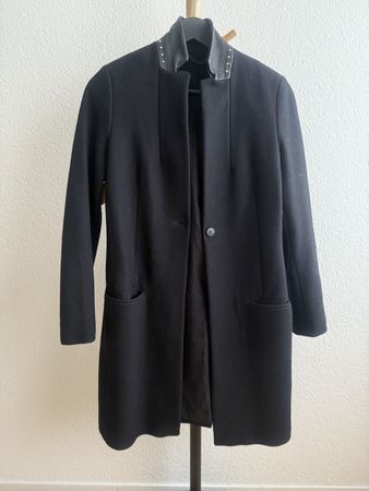 Wollmantel Allsaints Schwarz Grösse XS