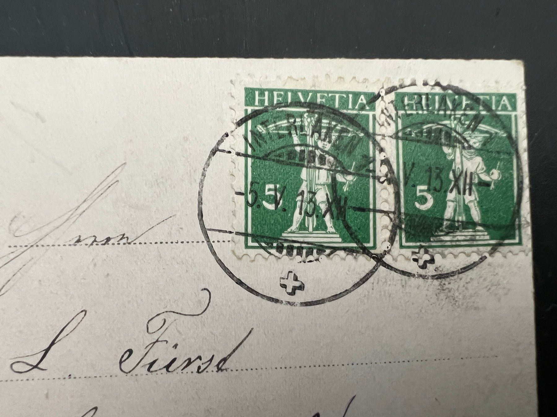 Cartoline postali: AK   1913 Interlaken     (G1352) – Usato da Hinwil venduto da Sidi4 1