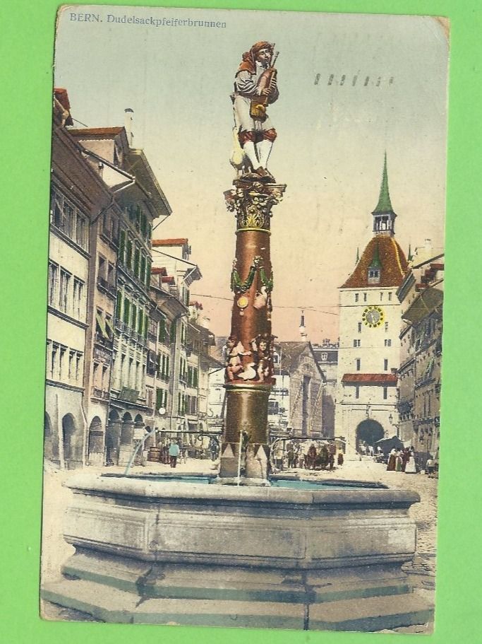 Ansichtskarten: Bern, Dudelsackpfeiferbrunnen – Gebraucht aus Zürich von t24_de