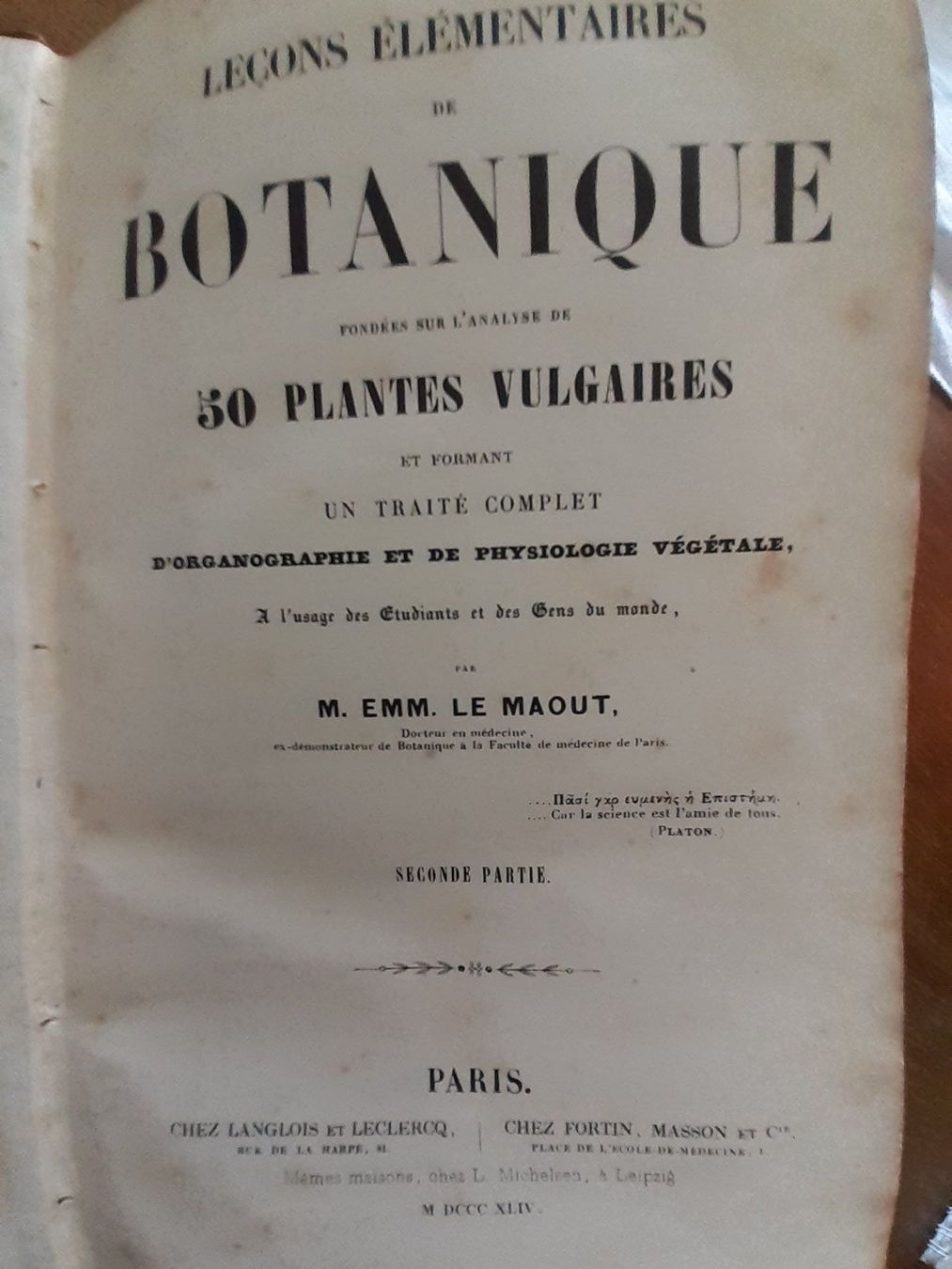 Incisioni: Botanique 1844 – Usato da Bischofszell venduto da Joachim-115