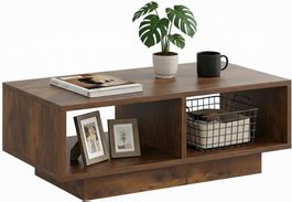 Couchtisch Wohnzimmer Vintage Holzoptik Sofatisch Schwarz