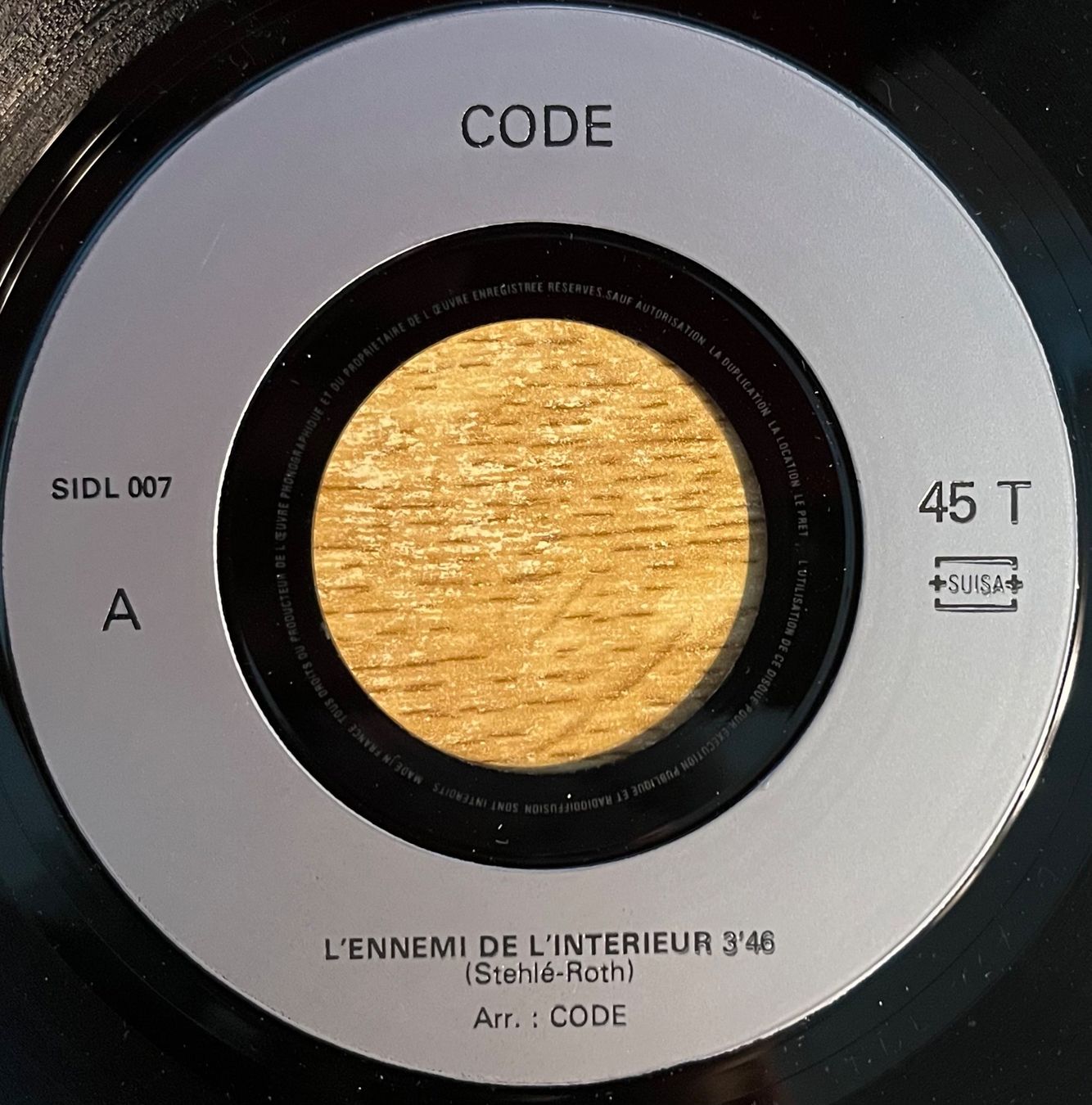 Dischi in vinile: CODE - L'ENNEMI DE L'INTERIEUR – Usato da Bussigny venduto da vinyl-pas-cher 2