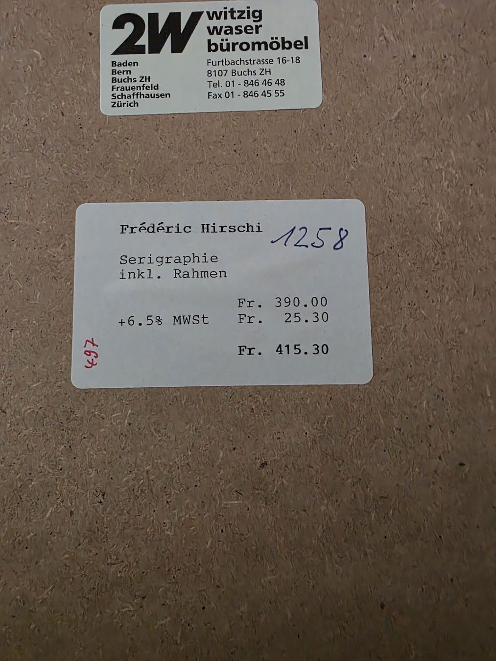 Foto & Immagini: Frédéric Hirschi Serigraphie 51/111 inkl. Rahmen – Usato da Zürich venduto da Troval84 3