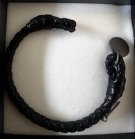 Bottega Veneta Armband Intrecciato Leder schwarz NEU mit Box