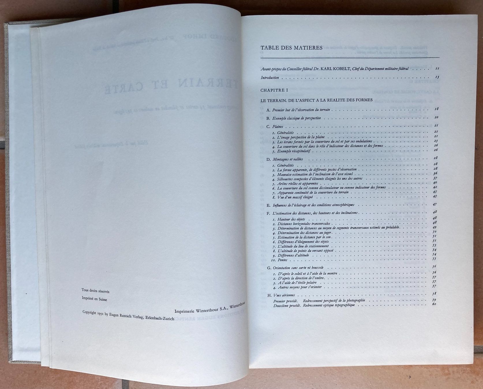 Landkarten & Atlanten: Terrain et Carte - Edouard Imhof – Gebraucht aus Versoix von HELVETICA_1 1